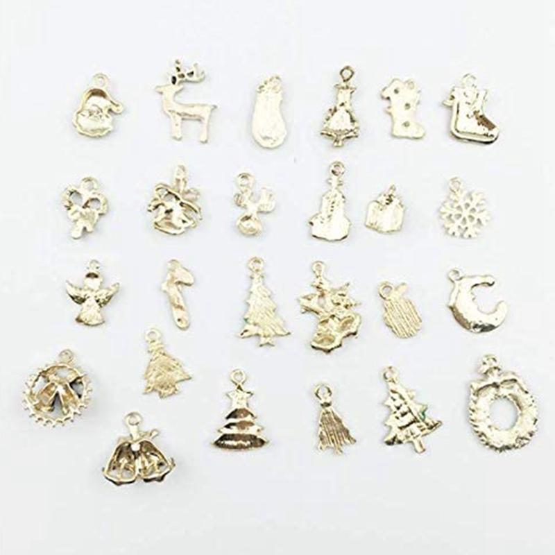 Изображение товара: 38 шт., Рождественский кулон, миниатюрное ожерелье, браслет, серьги, ювелирное изделие, сделай сам, принадлежности для рукоделия, ювелирное изделие, подарок