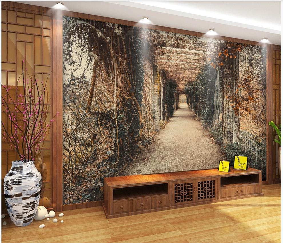 Изображение товара: Пользовательские фото обои 3d Настенные обои для стен 3d Сельский пейзаж бамбуковый лес ТВ фон украшение стены живопись