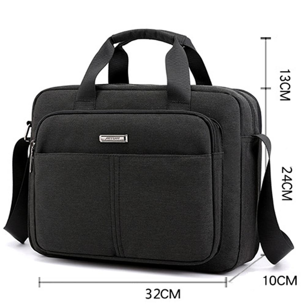 Изображение товара: Мужской деловой портфель, сумка-мессенджер, модная Ретро сумка через плечо, нейлоновая водонепроницаемая сумка через плечо, черная рабочая сумка XA756ZC