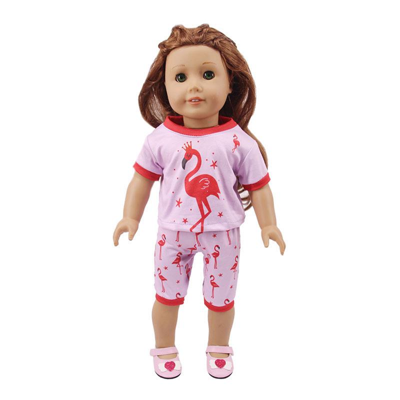 Изображение товара: 18 дюймов девочка кукла одежда Русалка кошка животных рубашка Короткие штаны 40 см детская кукла одежда подарок для девочки