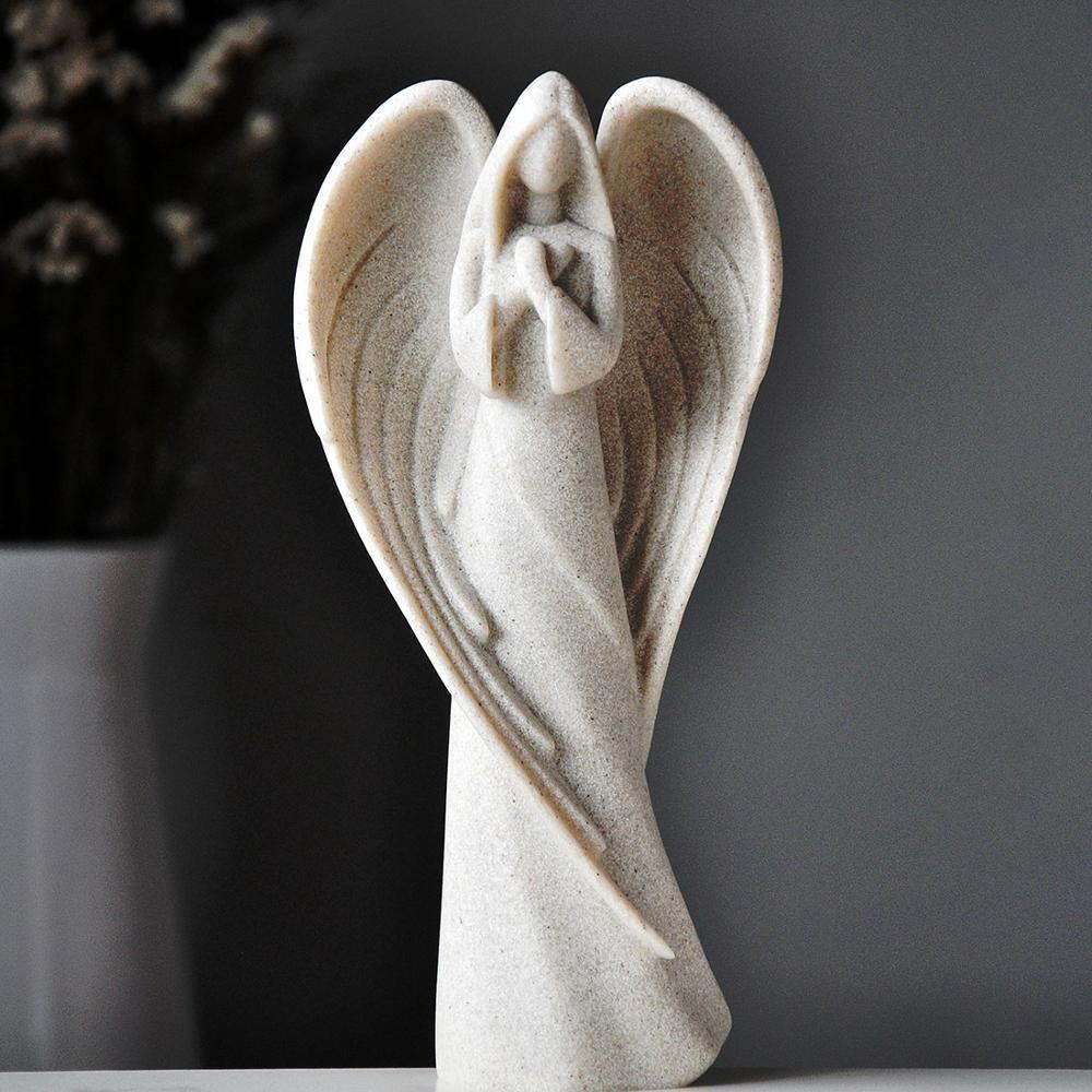 Изображение товара: Европейский ангел-хранитель скульптура украшение Гостиная Исследование креативная статуя ремесла Ретро аксессуары для дома молитва Ангел