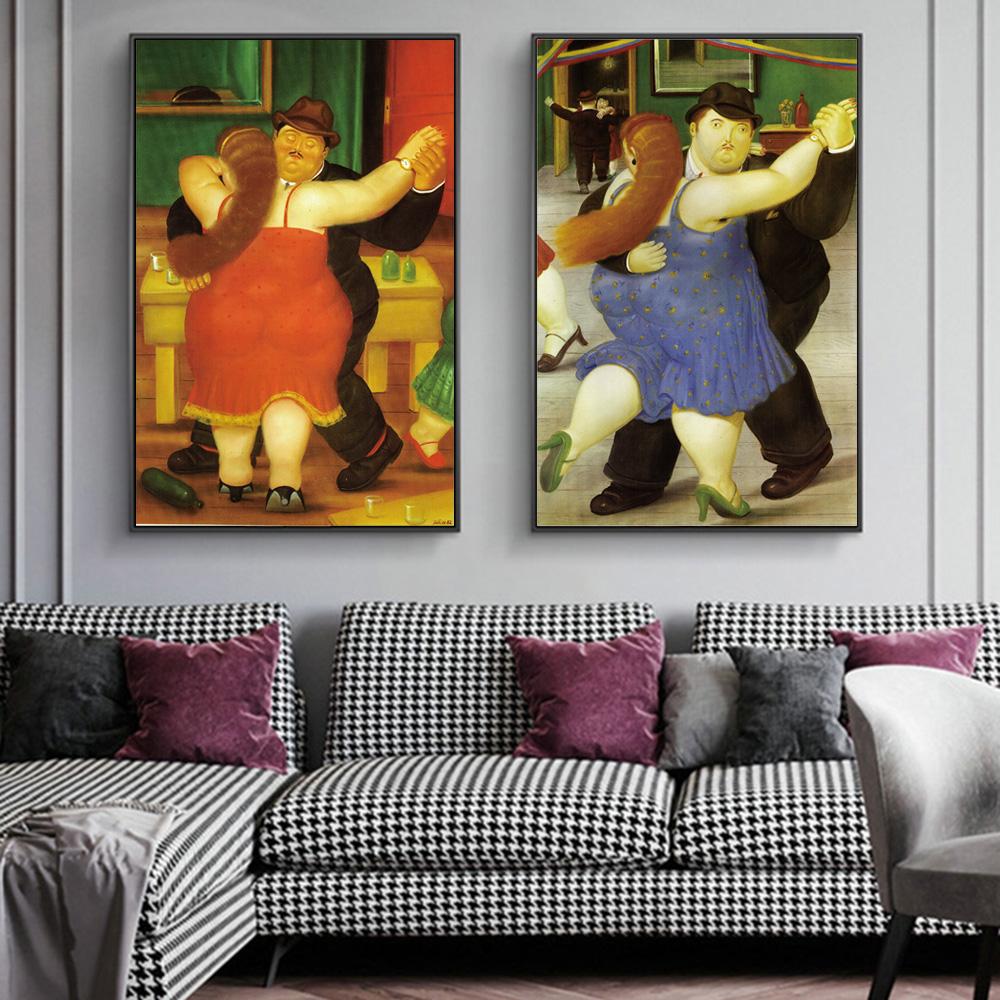 Изображение товара: Танцоры Фернандо Ботеро известные художественные картины на холсте масляная живопись картины для гостиной домашний Декор (без рамки)
