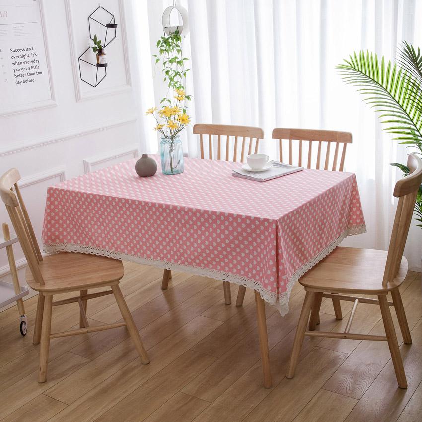 Изображение товара: Розовая любовь скатерть пылезащитный фон ткань печать нескользящий Декор кофейный столик для ресторана скатерти Toalha De Mesa