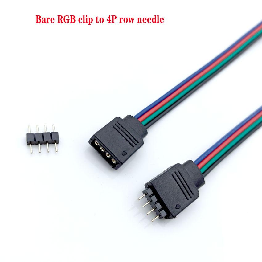 Изображение товара: 5 шт. 4Pin RGB Светодиодная лента провод кабель без пайки подключение для RGB 5050 3528 Светодиодная лента аксессуары для ламп