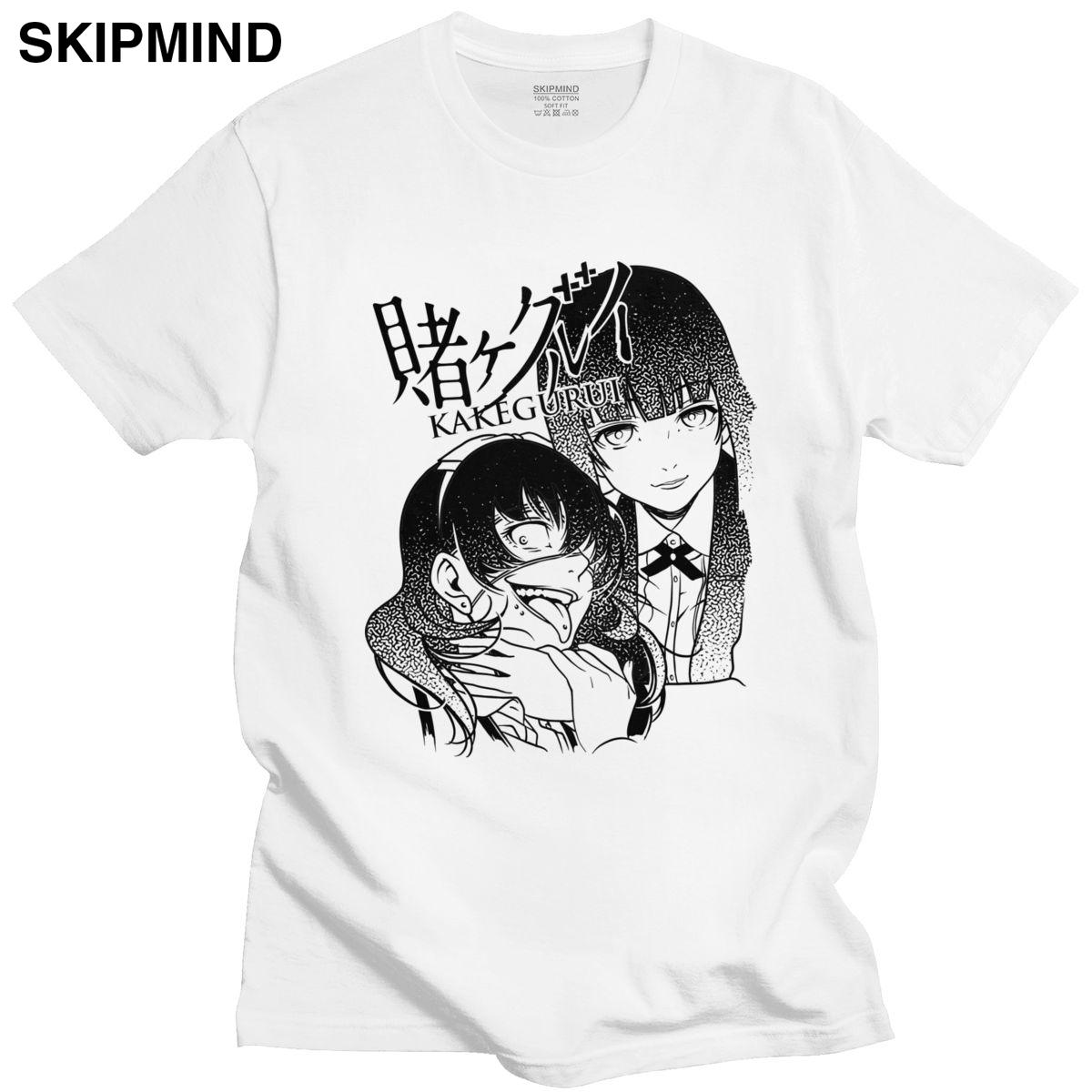 Изображение товара: Модная рубашка Kakegurui Yumeko Jabami, Мужская футболка с короткими рукавами для отдыха, компульсивная футболка с круглым вырезом, хлопковая футболка, подарок