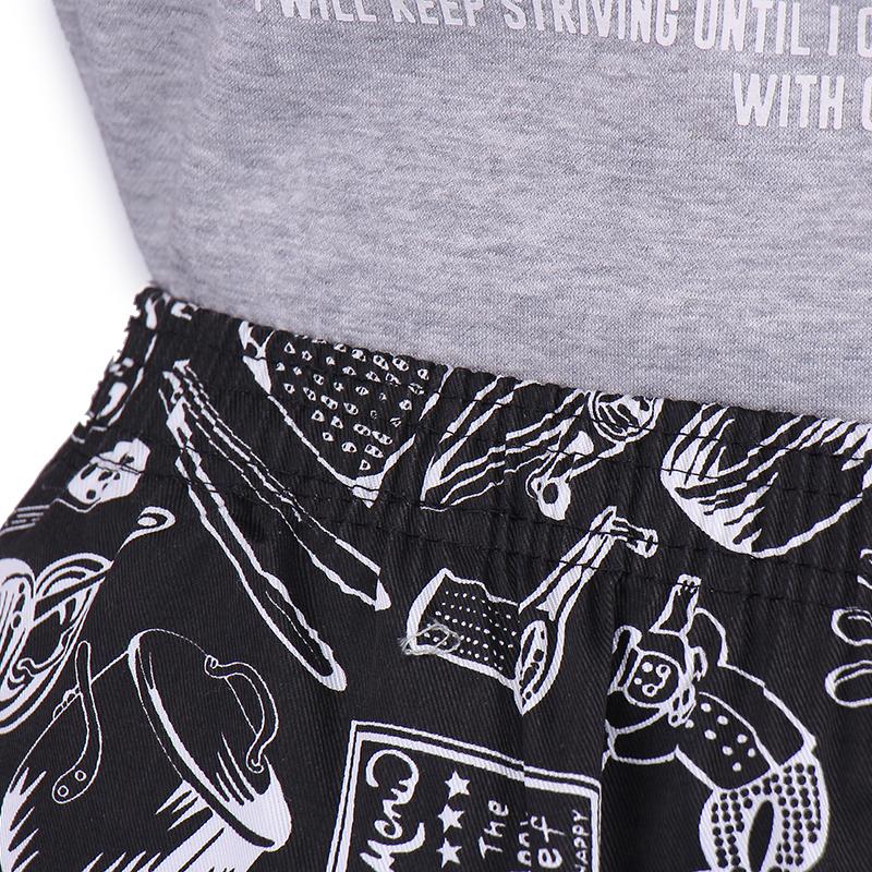 Изображение товара: Брюки Niaahinn для шеф-повара, штаны в полоску, белые и черные, одежда для шеф-повара, рабочие штаны с эластичным поясом для мужчин и женщин