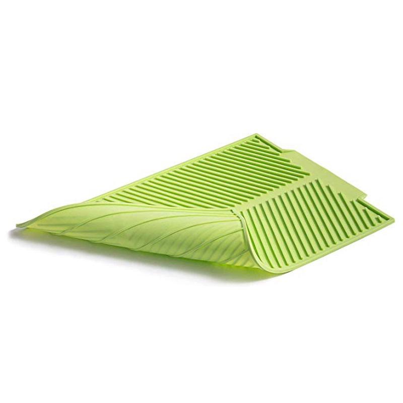 Изображение товара: Силиконовый сушильный коврик Flume складной дренажный коврик, прямоугольный сливной коврик для сушки посуды, термостойкий нескользящий поднос