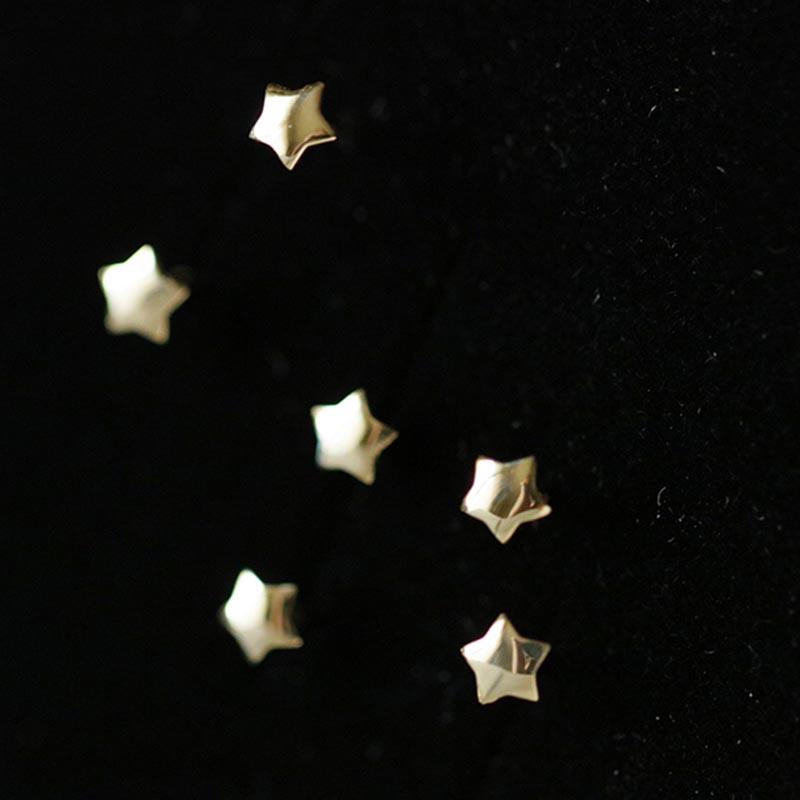 Изображение товара: Женские серьги LUKENI из 9 карат золота, серьги в виде звезд, женские серьги в простом стиле для вечерние, украшения из драгоценного золота 9 карат
