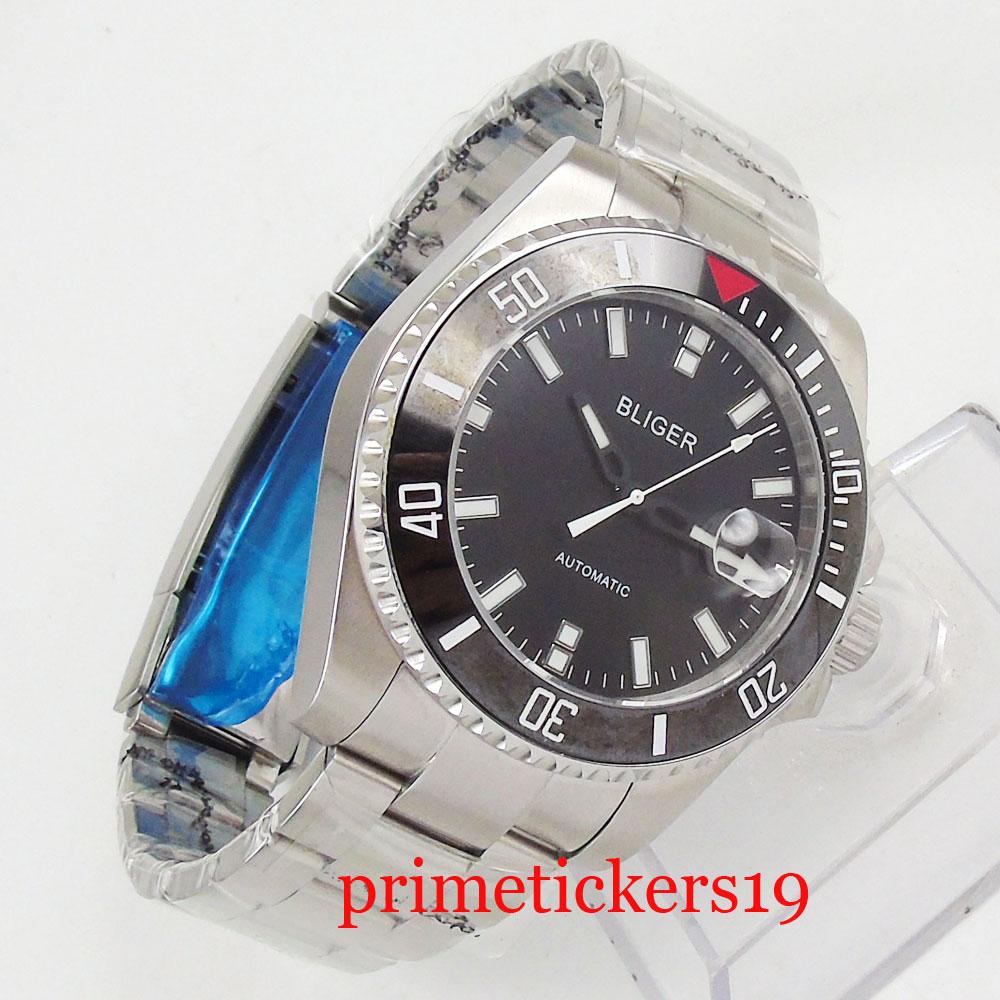 Изображение товара: Мужские часы с черным керамическим циферблатом и автоматическим движением, 43 мм