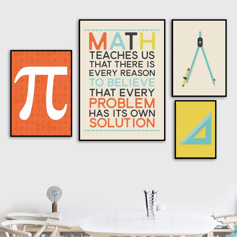 Изображение товара: Математический калькулятор Fibonacci Плакаты Скандинавская Картина на холсте для раннего обучения Wall Art модульные картинки для кабинет для детской комнаты