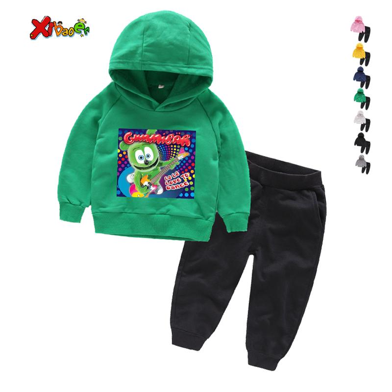 Изображение товара: 2 шт./комплект, детский спортивный костюм с капюшоном и штанами