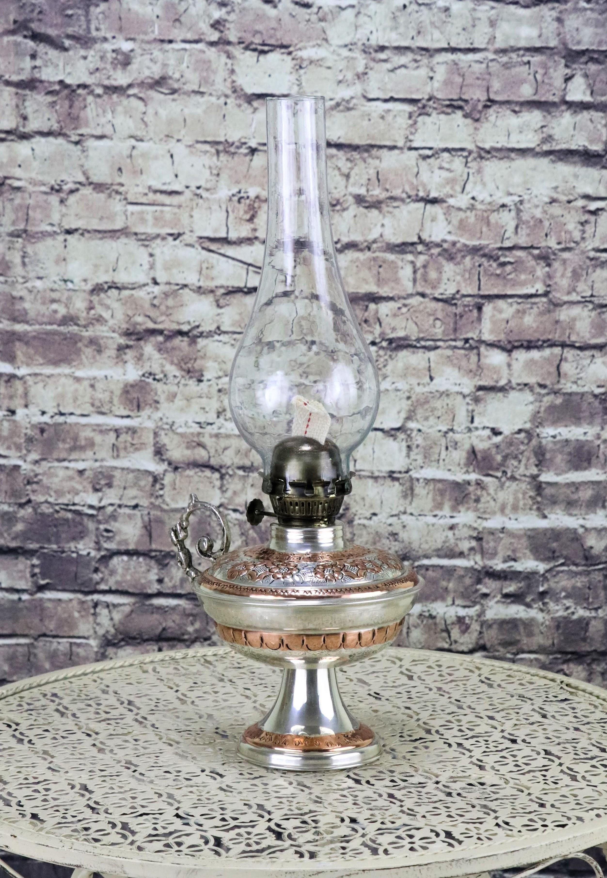 Изображение товара: SONAYCOPPER Турецкая ручная настольная декоративная газовая лампа, лампа для домика, фонарь, масляная лампа, Настольный светильник, медная газовая лампа
