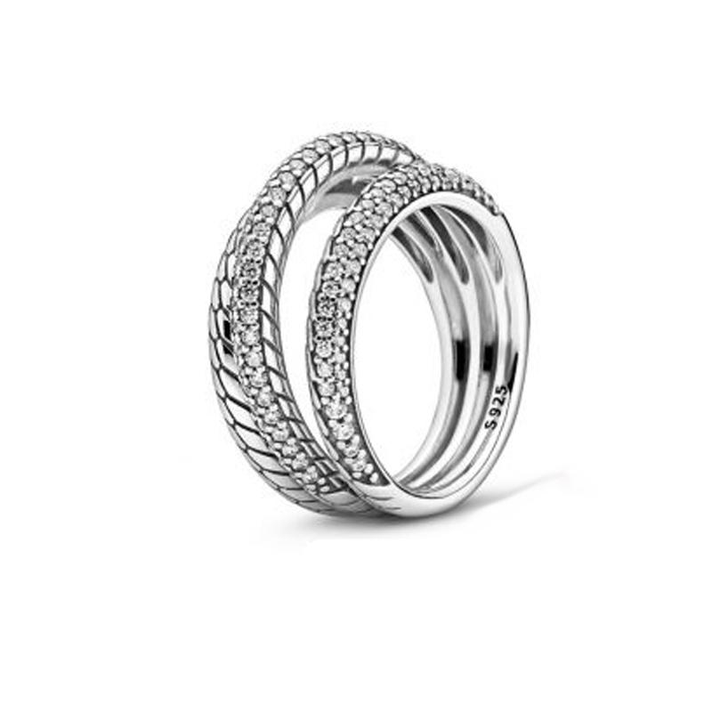 Изображение товара: 2020 Новинка осени Кольцо Коллекция 925 кольцо из стерлингового серебра с серебряным змеиным с рисунком черепа кольцо, модное ювелирное изделие для женщин, подарок на день рождения