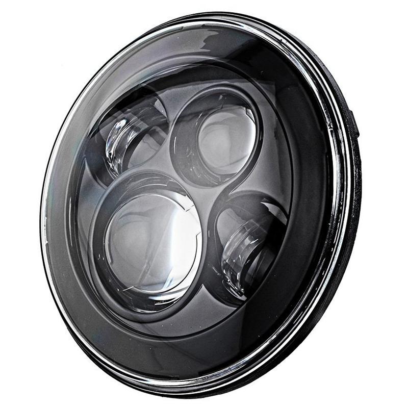 Изображение товара: Черный 40 Вт 7 дюймов круглые светодиодные фары с привет ближнего света фары для Аксессуары для мотоцикла и автомобиля хром