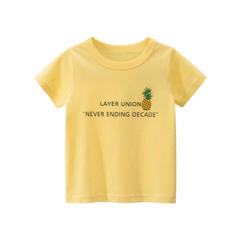 Изображение товара: Летняя детская футболка для девочек, футболки для маленьких мальчиков, футболка с коротким рукавом и мультяшным принтом, детские топы для девочек, футболки для маленьких мальчиков