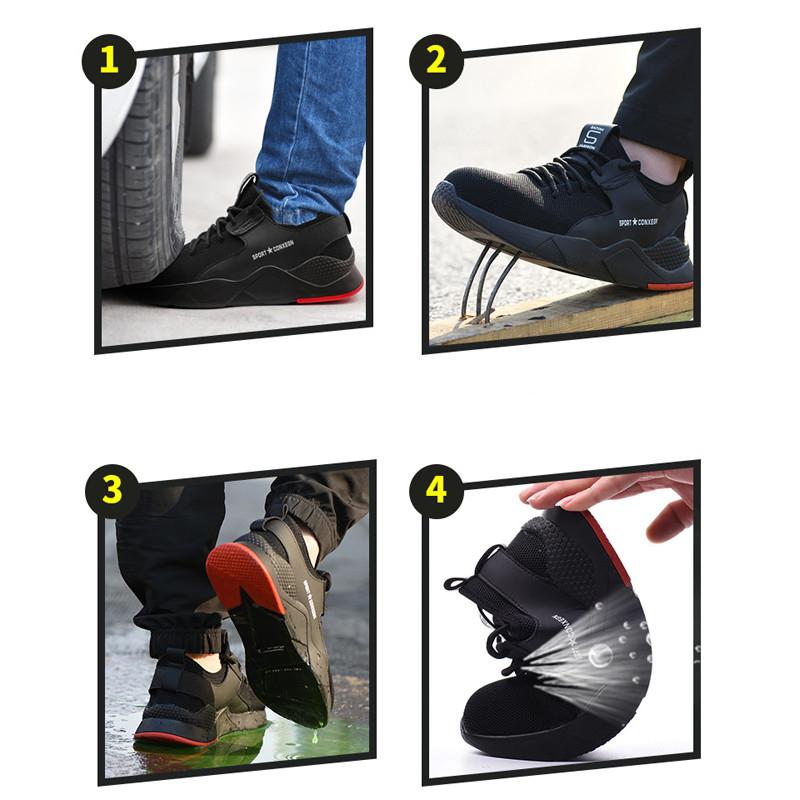Изображение товара: Мужские рабочие защитные ботинки New song card 2019, уличные рабочие кроссовки, военные неразрушаемые стальные ботинки с носком, дышащие защитные ботинки
