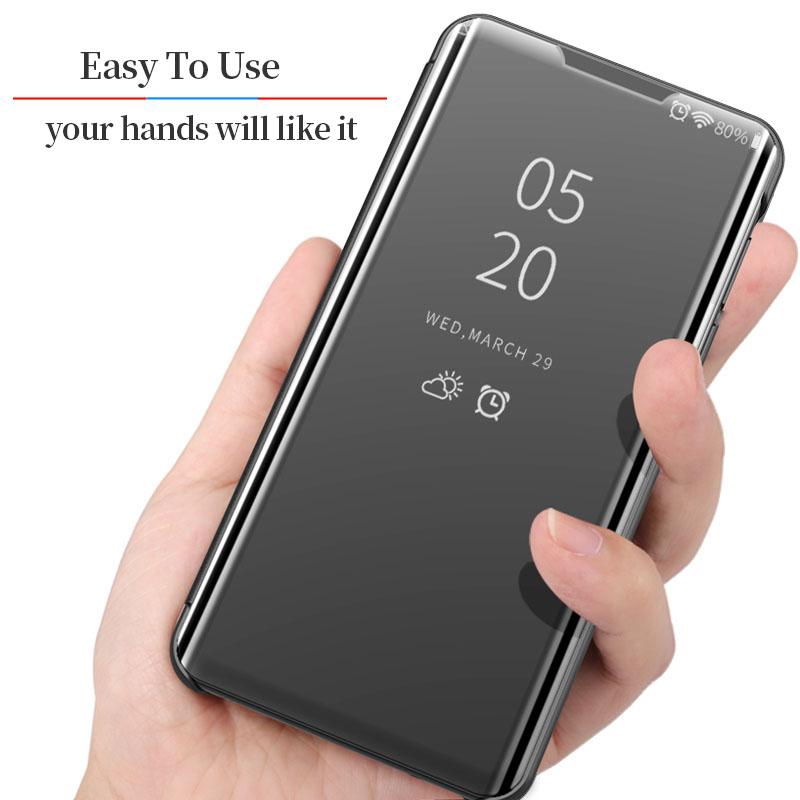 Изображение товара: Умный чехол с полным покрытием для телефона Huawei P40 Lite E, зеркальный флип-чехол для Huawei P 40 P40 Lite Pro Plus P20 P30 Mate 20 Lite 30 Pro