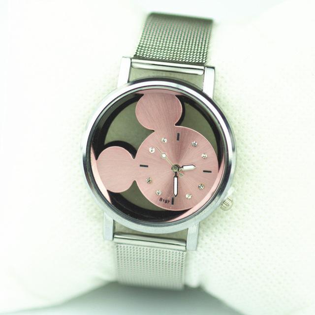 Изображение товара: Часы женские кварцевые из нержавеющей стали с изображением Микки Мауса