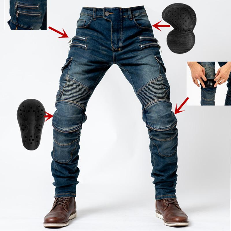 Изображение товара: Мотоциклетные штаны UGB, мужские джинсы на молнии, защитное снаряжение для езды на мотоцикле, штаны для мотокросса, 2020