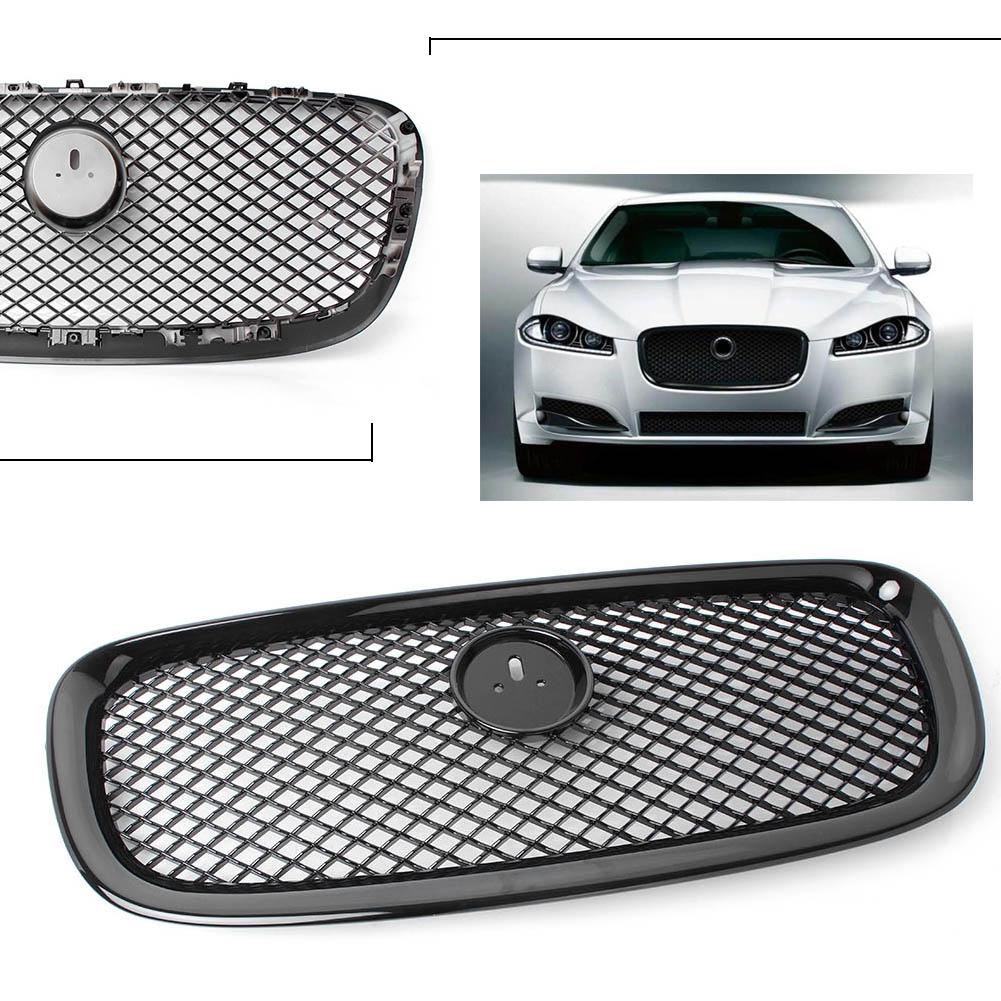 Изображение товара: Решетка для переднего бампера автомобиля Jaguar XF XFR X250 2012 2013 2014 2015 глянцевая черная решетка из АБС