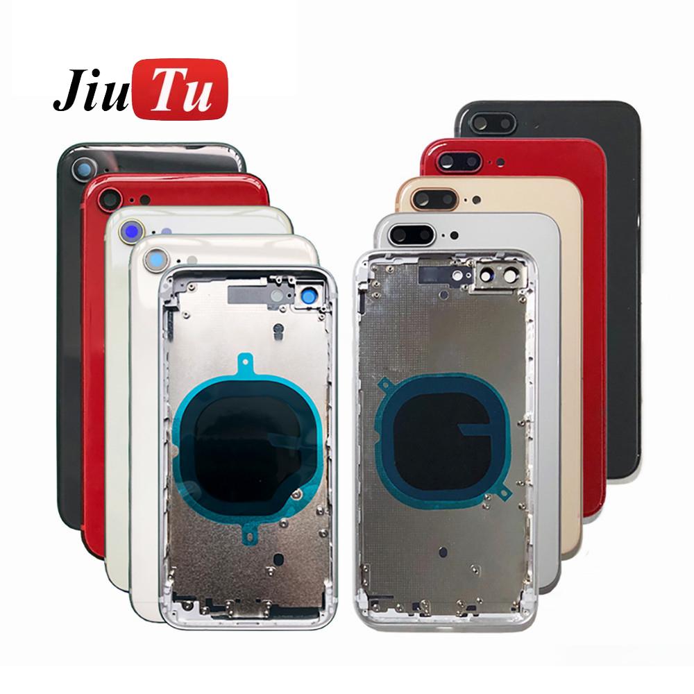 Изображение товара: Jiutu задний корпус для iPhone 8G 8 Plus X задняя средняя рамка Шасси Полный корпус сборка крышка батареи задняя дверь