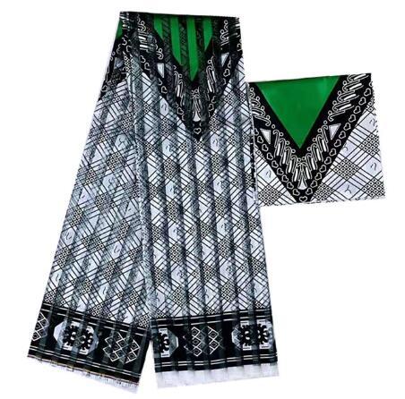 Изображение товара: Новая африканская ткань 4 + 2 ярда, шелковая органза, ткань с атласной шелковой органзой, ткань для женского платья