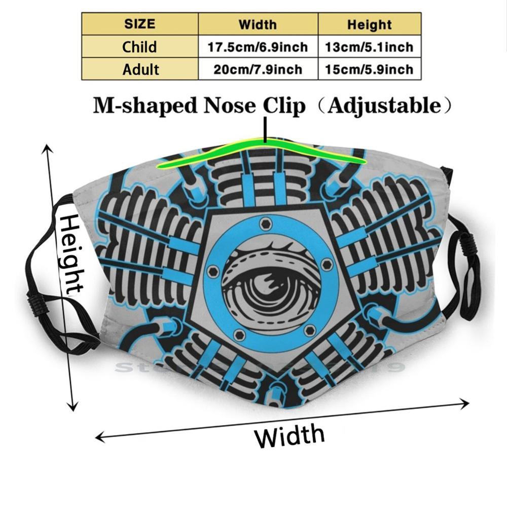 Изображение товара: Радиальный дизайн логотип Aqua Clear многоразовая маска для лица с фильтрами детская радиальная моторная маска для глаз Провиденс Мандала