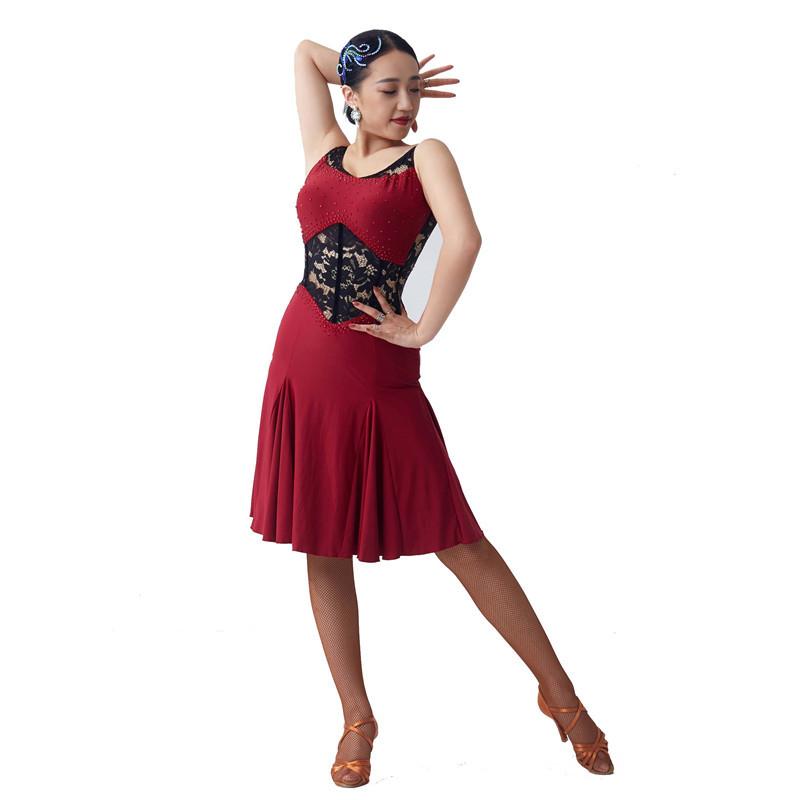 Изображение товара: LP-2003 новый национальный стандарт, женское платье для латинских танцев, платье для занятий спортом, высокое качество, чача самба, платье для танцев для взрослых