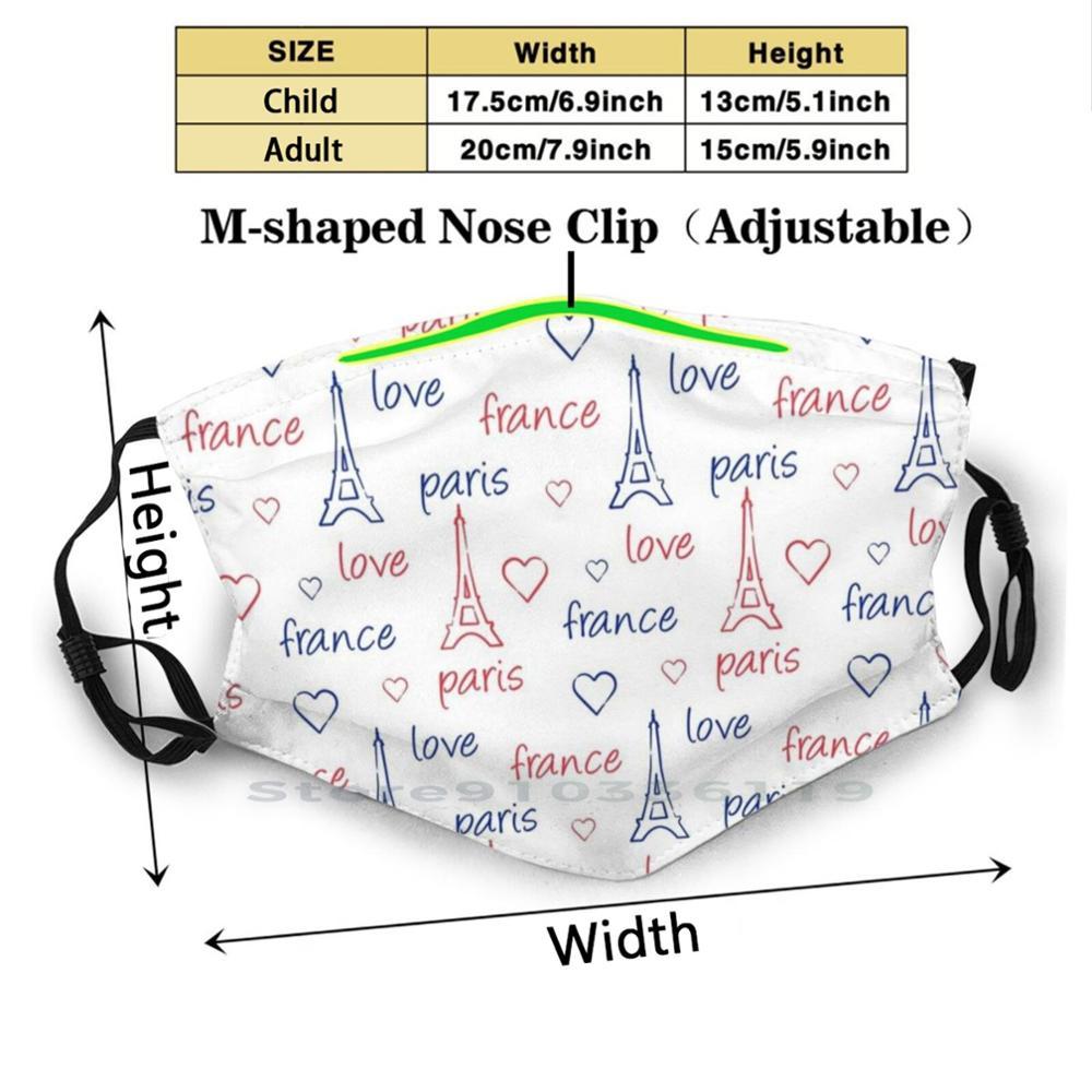 Изображение товара: Многоразовая маска с парижским узором, многоразовая маска с фильтром Pm2.5, маска для лица, детский бесшовный узор, многократно повторяющийся текстурный рисунок