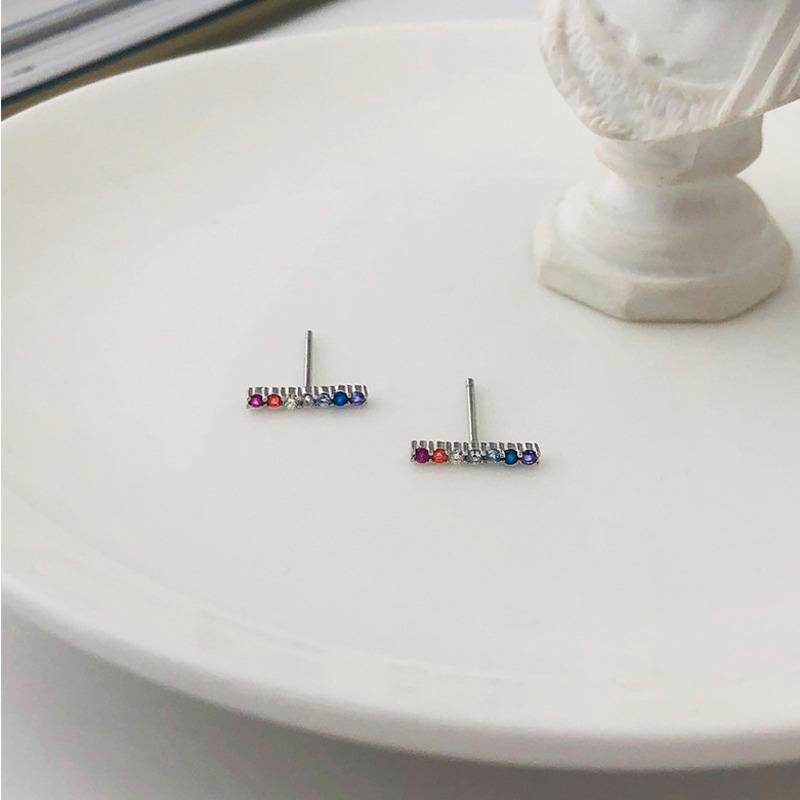 Изображение товара: S'STEEL циркон серьги гвоздики 925 пробы серебряные серьги для женщин 2020 новые серьги геометрической формы Boucle D'oreille Argent ювелирные изделия