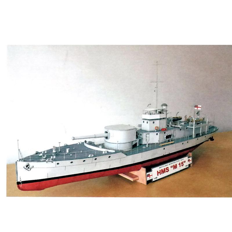 Изображение товара: Модель бумажной лодки 1:100, модель британского патрульного судна M15, военный веер, подарок, Инструкция «сделай сам»