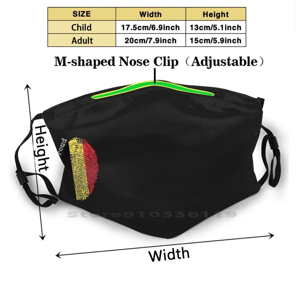 Изображение товара: Бельгия флаг дизайн анти-Пылевой фильтр смываемая маска для лица для Бельгия Флаг Бельгия Национальный флаг Бельгия
