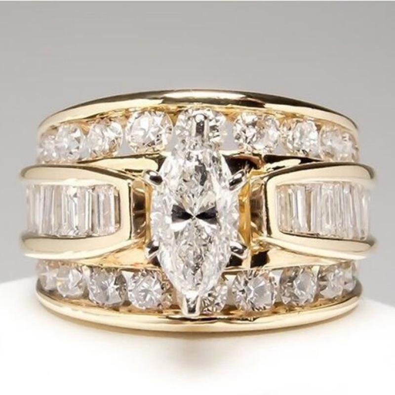 Изображение товара: Модные обручальные кольца Milangirl для женщин, ювелирные изделия для вечерние, роскошные свадебные кольца с инкрустацией из фианита, женские кольца