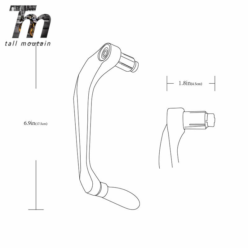 Изображение товара: Универсальная ручка 7/8 дюйма для мотоциклов, ручки с ЧПУ, защита рычагов тормоза и сцепления для Honda CB400 CB 400