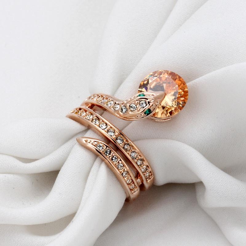 Изображение товара: Лидер продаж 2019, ювелирные изделия в европейском и американском ретро-стиле, Женское кольцо из высококачественного розового золота с цирконием