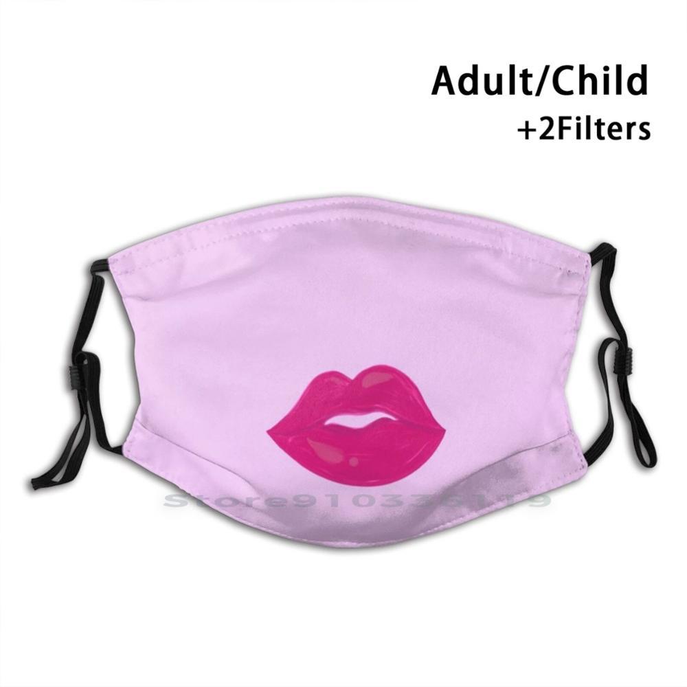 Изображение товара: Губ. рот печати многоразовый Pm2.5 фильтр DIY маска для полости рта детский розовый костюм с рисунком губ Рот Карен Tannici губная помада
