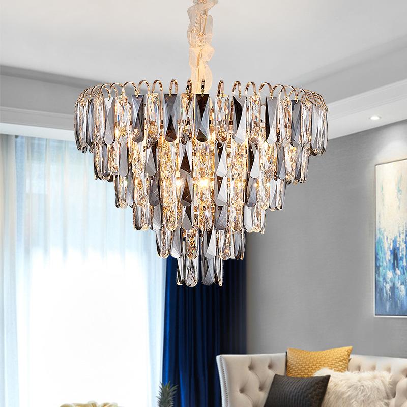 Изображение товара: Современная простая хрустальная люстра для гостиной, современная настольная лампа, роскошная спальня, столовая лампа, креативная люстра