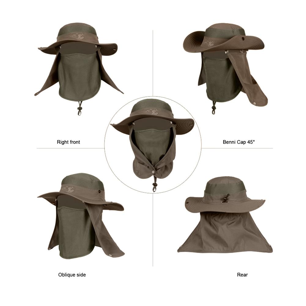 Изображение товара: Мужская рыболовная кепка, шляпа от солнца, водонепроницаемая летняя кепка для защиты от УФ лучей, дышащая уличная охотничья шляпа, рыболовные аксессуары для мужчин