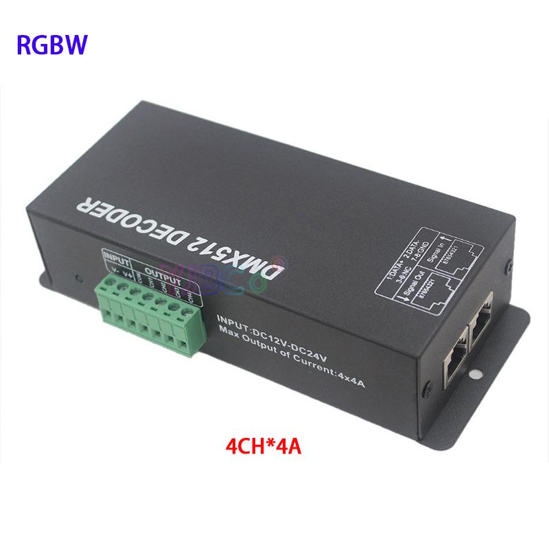 Изображение товара: Декодер RGB RGBW 3CH 4CH, декодер DMX512 с цифровым дисплеем, DMX до PWM, 3CH * 8A 4CH * 4A, Светодиодная лента, диммер, 12 В ~ 24 В