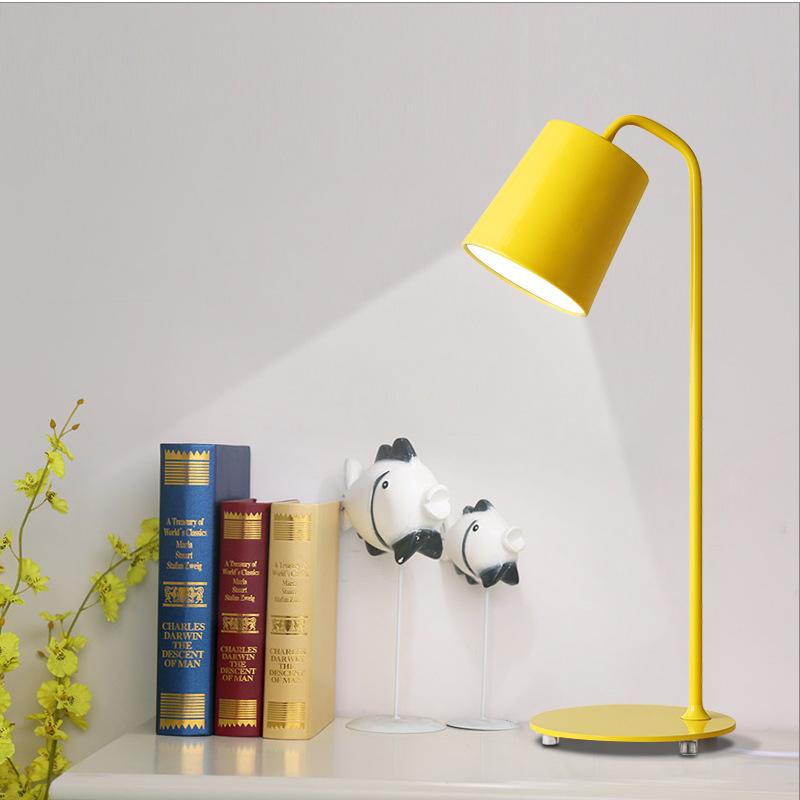 Изображение товара: LED Desk Lamp Eye Protection Desk College Students Simple Modern Dormitory Plug-in Study Reading Nordic Bedroom Bedside Lamp