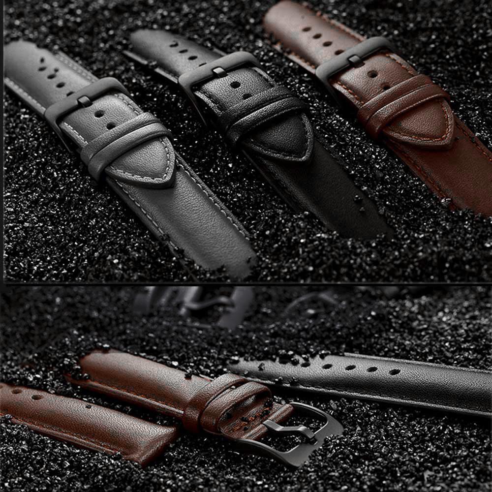 Изображение товара: Сменный ремешок для наручных часов 20 мм для Samsung Galaxy Garmin, Универсальные высококачественные износостойкие браслеты из натуральной кожи