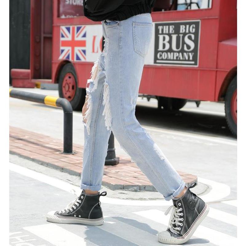 Изображение товара: Весенний и осенний Новый светильник, джинсовые штаны с большими дырками, Мужские штаны в стиле хип-хоп с дырками, Мужские штаны большого размера
