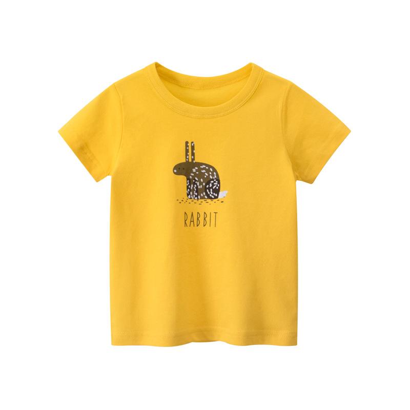 Изображение товара: Детские футболки для девочек, детские футболки с коротким рукавом и принтом, хлопковые летние футболки с мультяшным рисунком, одежда, топы, футболка, новинка 2021