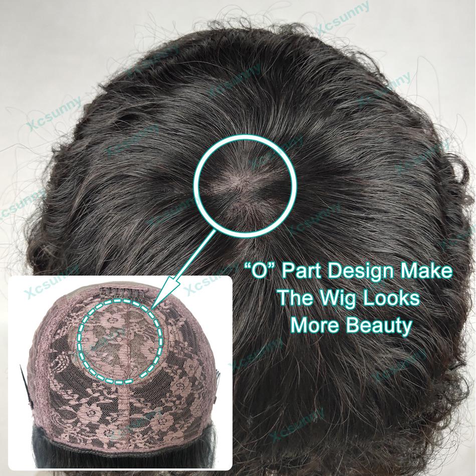 Изображение товара: Парик с челкой xcsunny для женщин, бразильские кудрявые Человеческие волосы Remy, 18 дюймов, плотность 200