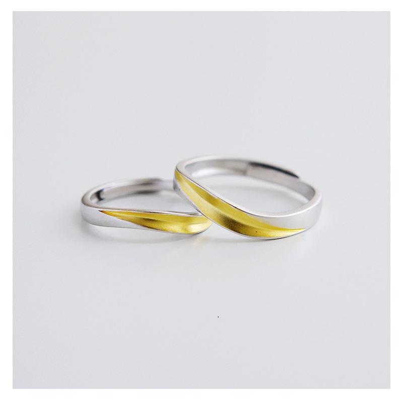 Изображение товара: Кольцо Uloveido оригинальное, оригинальное, Серебряное, парные кольца с разделением цветов, кольцо маленькое, креативное, Открытое кольцо с листьями, SALRG31
