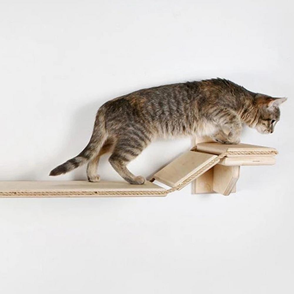 Изображение товара: Настенная лестница для кошек, прочный подъемник, гамак для кошек, кровать для домашних животных, мебель для котят, игрушка-Когтеточка