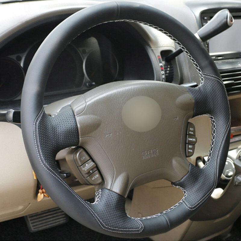 Изображение товара: Для Honda CR-V 2003-2006 Топ кожаное рулевое колесо ручная вышивка крестом на Обёрточная Бумага Обложка