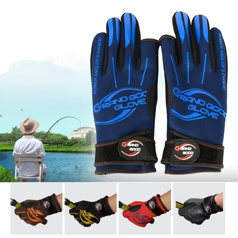 Изображение товара: Рыбацкие перчатки Ryojin с тремя пальцами, зимние спортивные перчатки для занятий спортом на открытом воздухе, водонепроницаемые и теплые перчатки для Rock Fishing Road