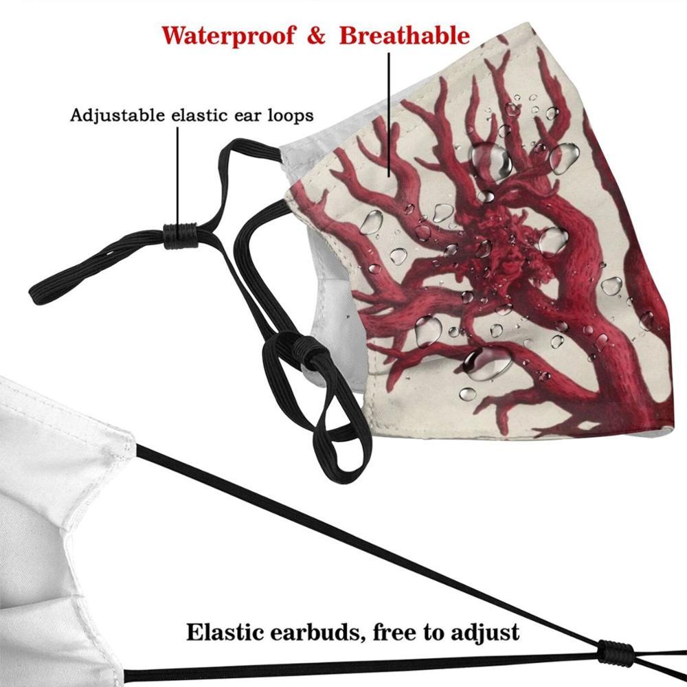 Изображение товара: Многоразовая маска с принтом красных кораллов альбертус СЕБА, маска для лица с фильтром Pm2.5, детская маска для лица, альбертус СЕБА, океанская жизнь, морская жизнь, красные кораллы