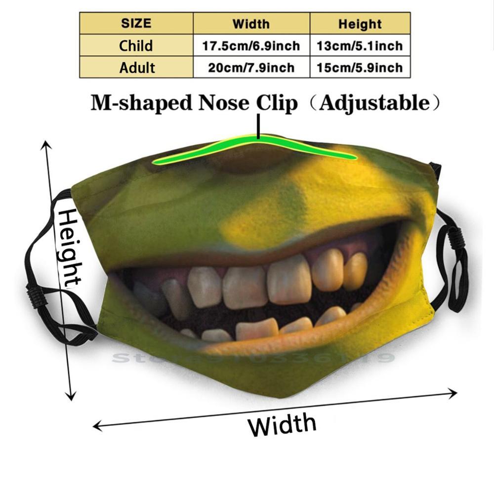 Изображение товара: Маска Шрек рот многоразовая маска для лица с фильтрами дети Шрек это любовь Шрек это жизнь Смешные социальные дистанции